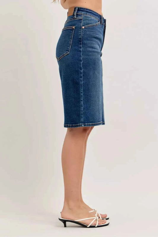 Judy Blue High Waist Bermuda Denim Shorts
