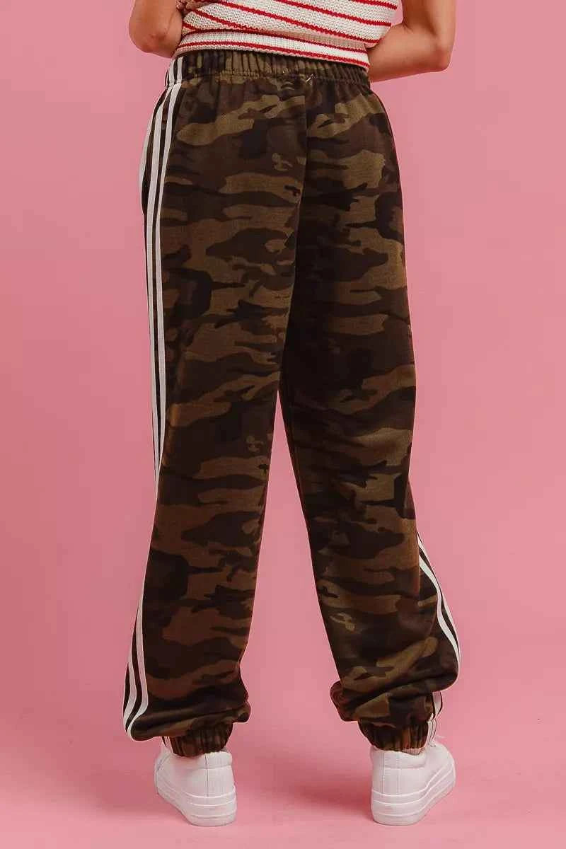 BiBi Side Lines Camouflage Track Pants