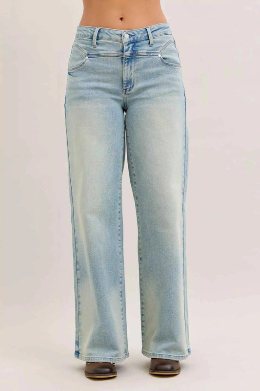 Judy Blue High Waist Column Straight Jeans