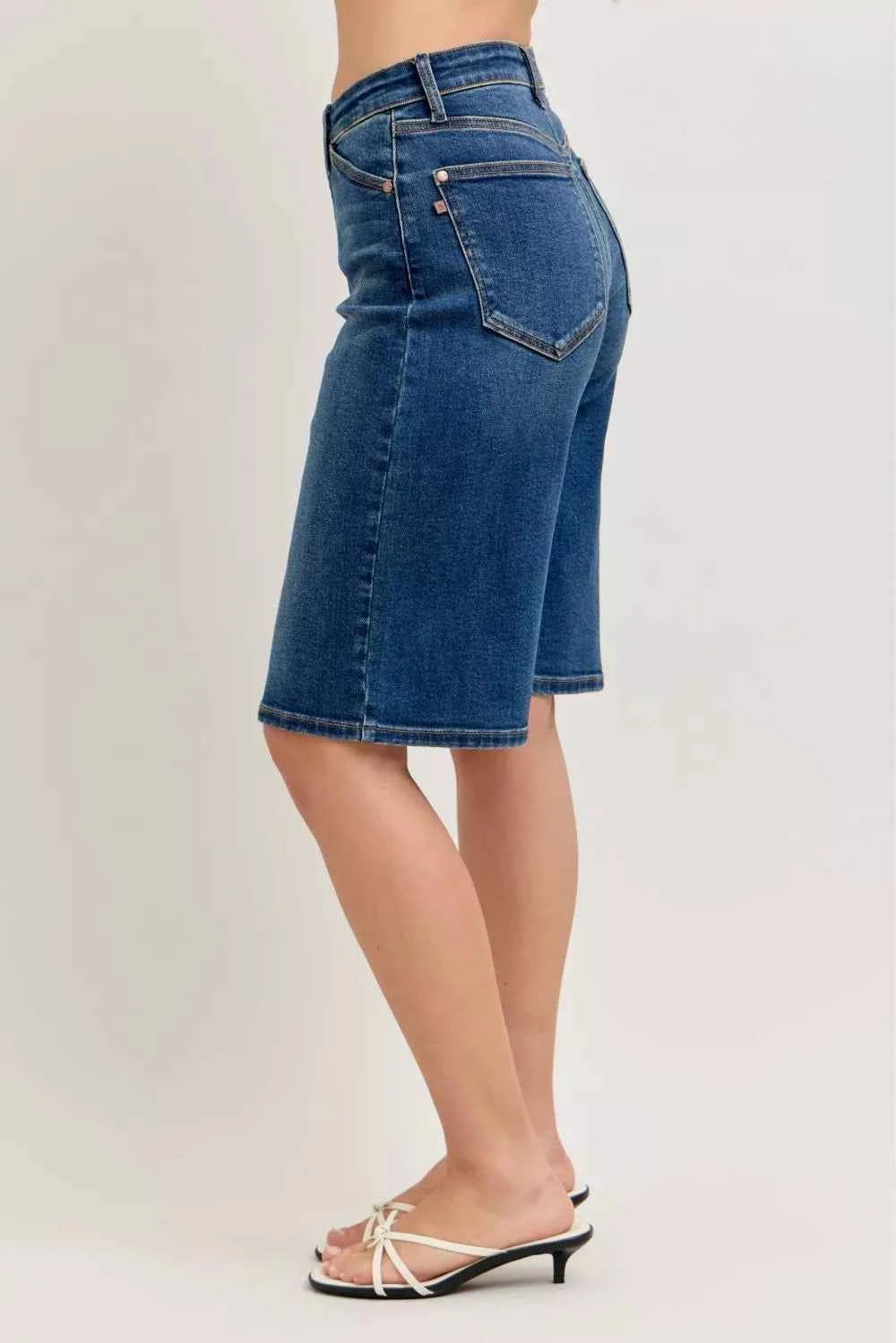 Judy Blue High Waist Bermuda Denim Shorts