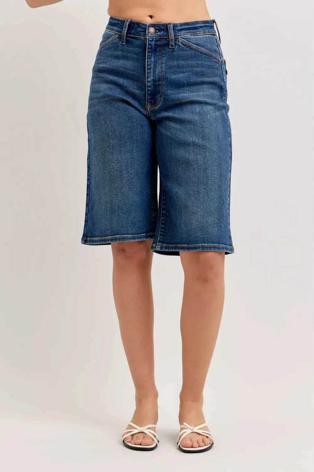 Judy Blue High Waist Bermuda Denim Shorts