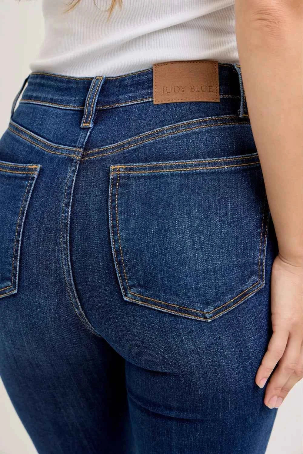 Judy Blue High Waist Capri Jeans with Single Cuff